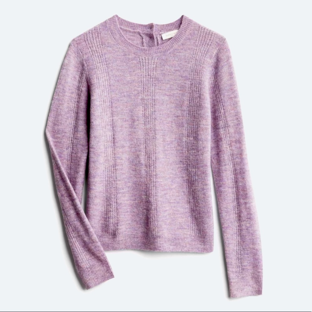 Sophie Rue Light Purple Back Button Pullover Sweater